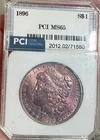 1896 P Morgan Silver Dollar Slabbed Amazing Toning! VF #208