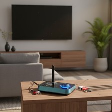 Dual Connection BluetoothTransmitter with LCD for Seamless TV Sound Experience