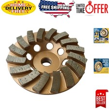 4" Diamond Grinding Wheels, 16 Turbo Segments for Concrete - Medium Bond