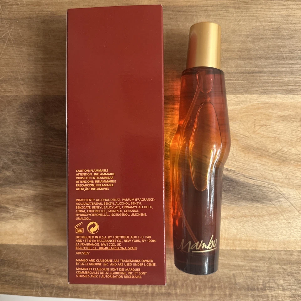 Mambo by Liz Claiborne EDP 3.4 盎司/100 毫升全套带盒稀有停产香水 — 第 4/4 张图片