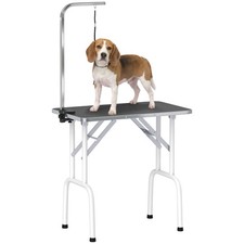 PawHut Foldable Dog Grooming Table Adjustable Arm for Small Dogs 81x49x80 cm