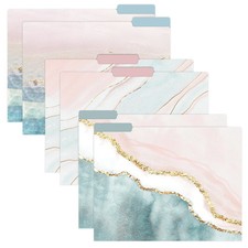 bloom daily planners File Folder Set, 6 Pack, Ethereal Marble