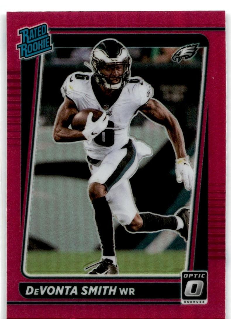 2021 Donruss Optic #205 DeVonta Smith Pink
