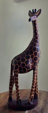Hand Carved Wooden Giraffe Figurine 12