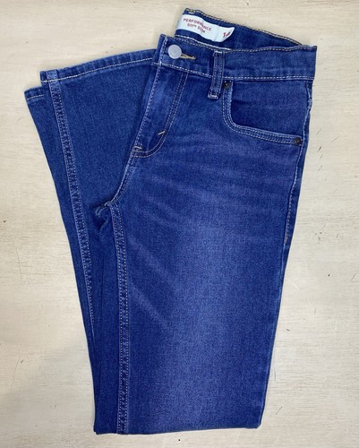 Levis 511 Slim Jeans Boys 14 Performance Blue Denim 26"x27" Dark Wash - Picture 7 of 7