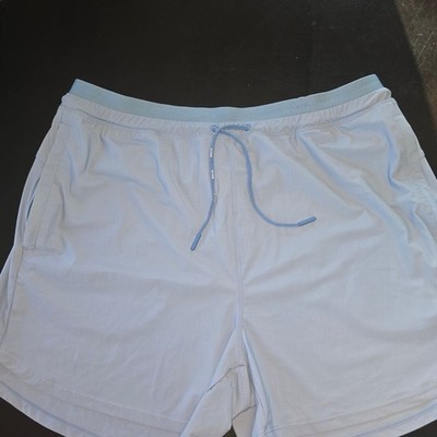 Baleaf Women's Athletic Shorts Light Blue Nylon Spandex Breathable Drawstring XL