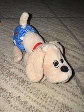 Pound Puppies Newborns 8 Plush Beige Dog Blue Diaper Stuffed Animal Toy 2023