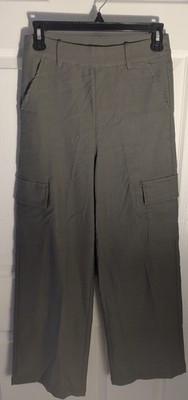 Final Touch Women's Cargo Pants Khaki Green  Size S
