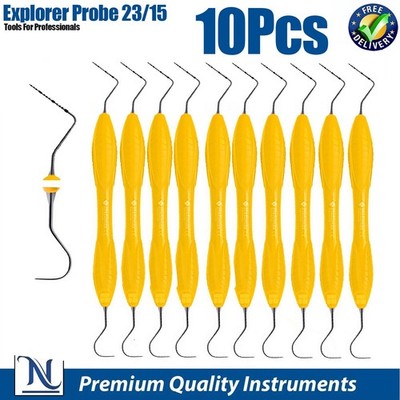 Dental Perio Explorer 23 Probe UNC 15 Color Marking Diagnostic Double Ended Too
