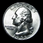 1955 Washington Quarter Silver ----- Stunning Coin ---- #KK047