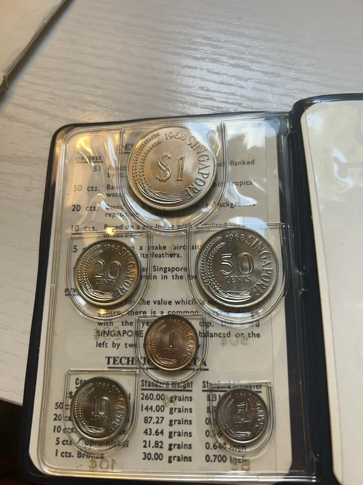 1968 Singapore 6 Coin Mint Set in Original Government Packaging New Coin Issue - Image 3 of 4