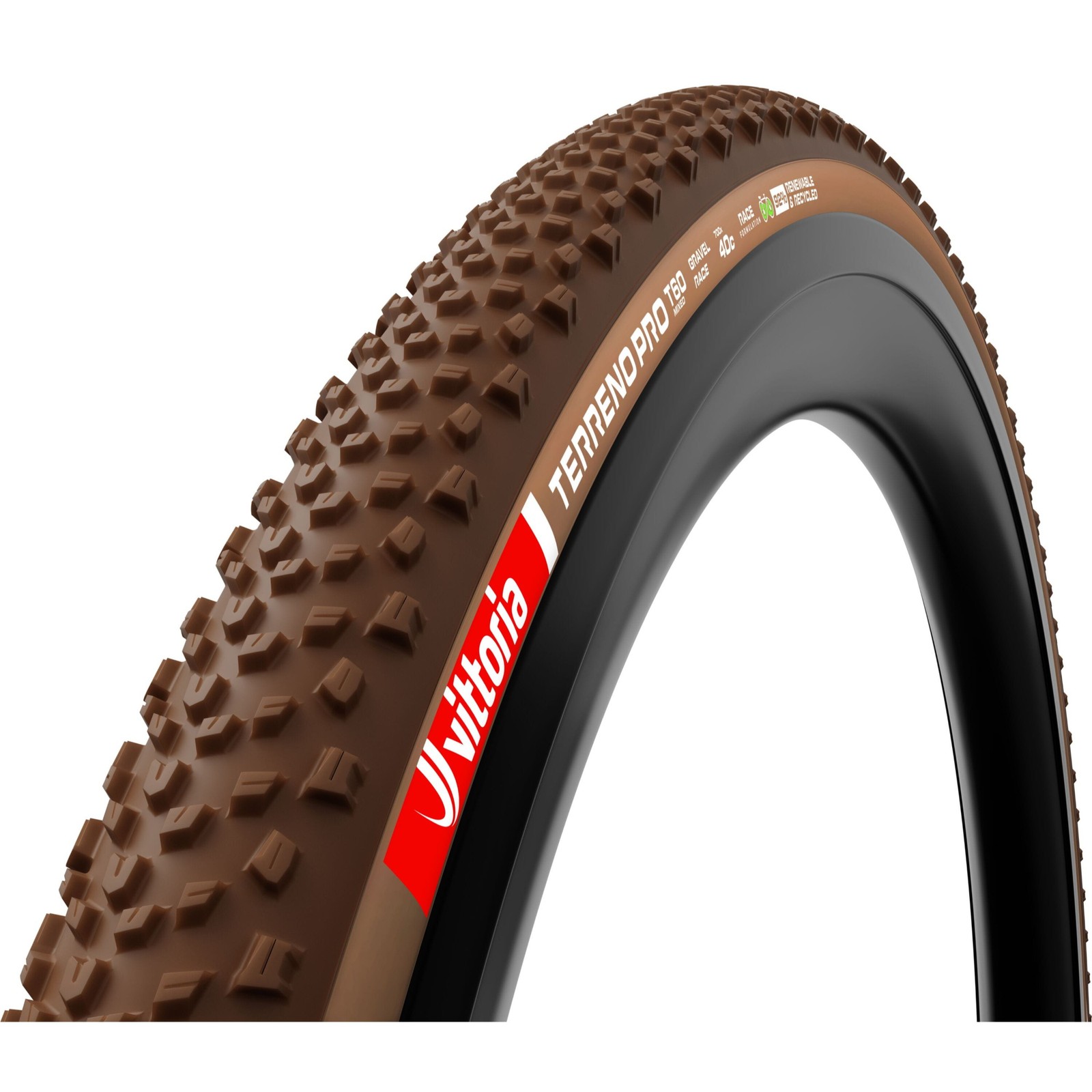 Vittoria Terreno Pro T60 Mixed Gravel Race Tubeless Tyre - 700 x 35 - Brown