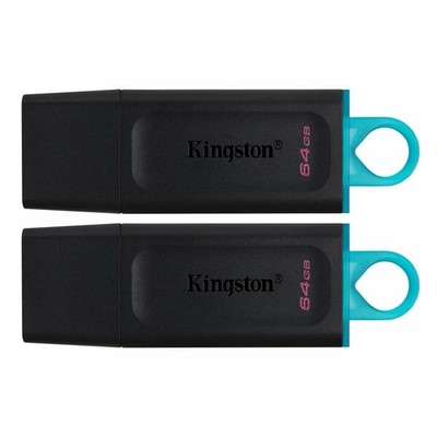 Kingston DataTraveler Exodia DTX/64GB-2P Flash Drive USB 3.2 2 x 64 GB, schwarz 
