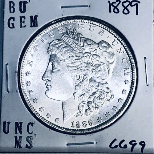 1889 BU GEM MORGAN SILVER DOLLAR UNC MS+++ U.S. MINT RARE COIN 6699