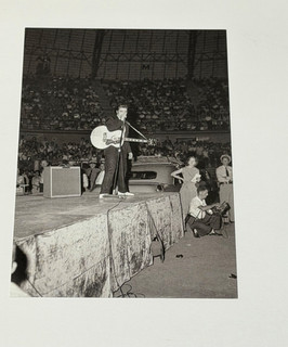 ELVIS PRESLEY AUTHENTIC ULTRA RARE PHOTO 1956 TEXAS ON STAGE JAT Certificate