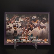 Topps 2000-01 Base Set 1999-2000 NBA Champions Lakers #155 Basketball Card