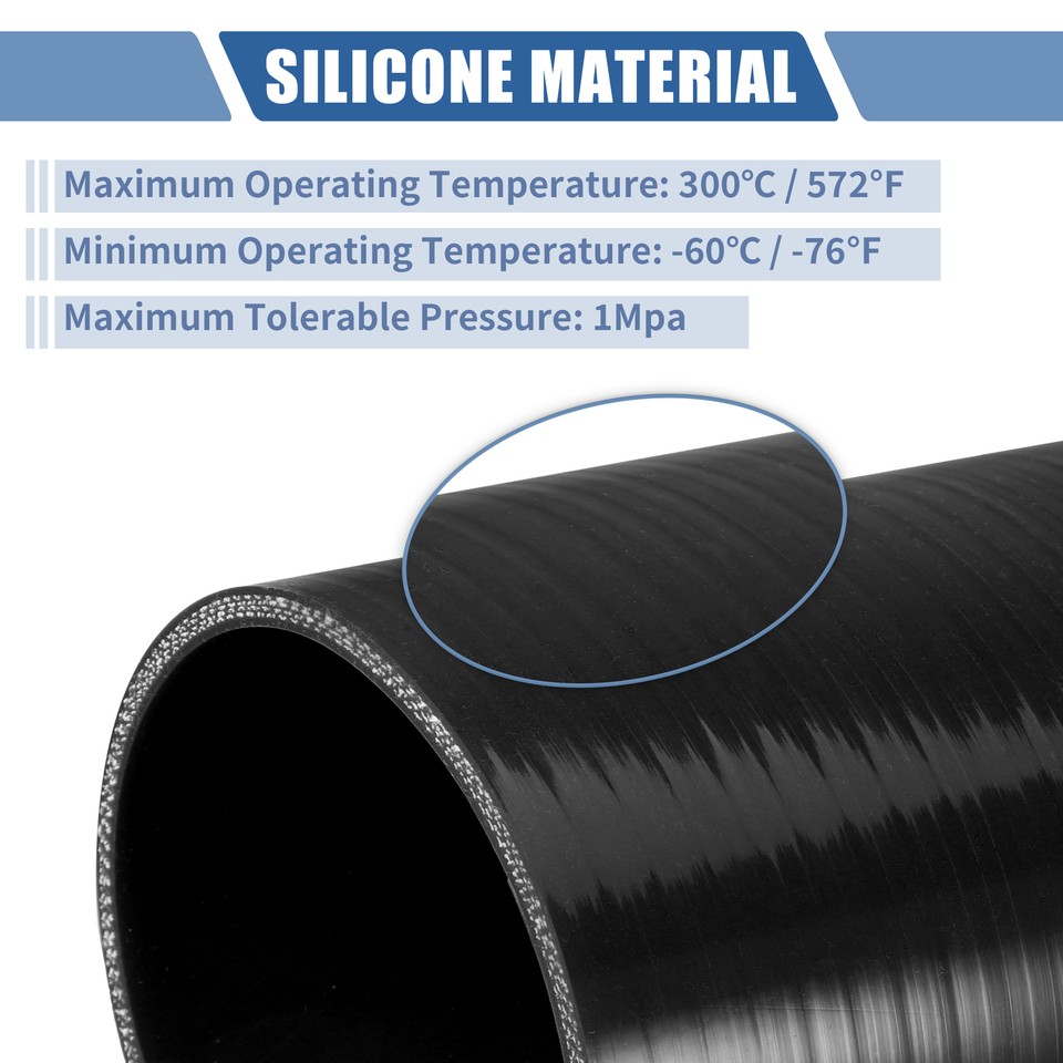 1pcs 6776mm 2.64"2.99" ID 102mm 4.02" Length 90 Degrees Blue Car