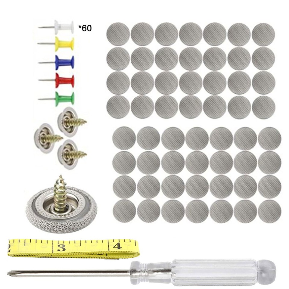 60PCS Car Roof Liner Ceiling Kit Repair Buckle Sagging Headliner Pins