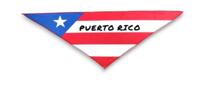 New Pets Puerto Rico Design Pet Bandana (Star) PR - Fits Most - Traditional Tie