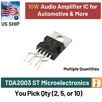 TDA2003 TDA2003A 10W ST ZIP-5 Versatile AUDIO AMPLIFIER IC Car DIY  | US Ship