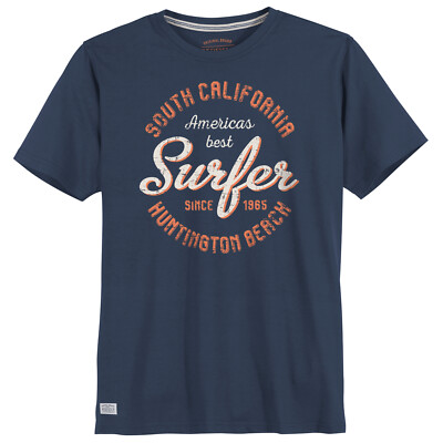 Redfield Übergrößen T-Shirt denimblau Print Surfer