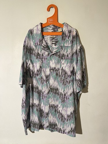 Levis Hawaiian Camp Shirt 2XL New BNWOT Spread Open Cuban 50s Collar Relaxed 54" - Picture 9 of 15