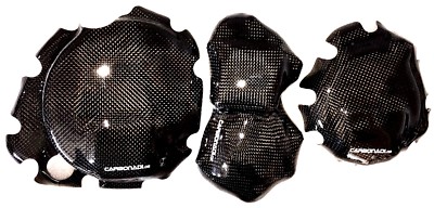 SUZUKI GSXR600 GSXR750 K4- K5 3x CARBON KUPPLUNGSDECKEL MOTORDECKEL LIMA CARBONE