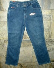 Lee Jeans Women's 12 M Blue Denim Relaxed Bootcut Mom Dark Wash Stretch New