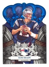 TOM BRADY 2010 PANINI CROWN ROYALE BLUE FOIL DIE-CUT #26/100