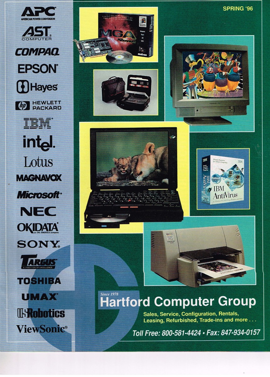 Vintage Computer Catalog Hartford Computer Group Spring 1996 | eBay
