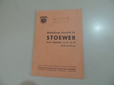 Stoewer Greif Junior Limousine Betriebsanleitung  Behandlungs-Vorschrift