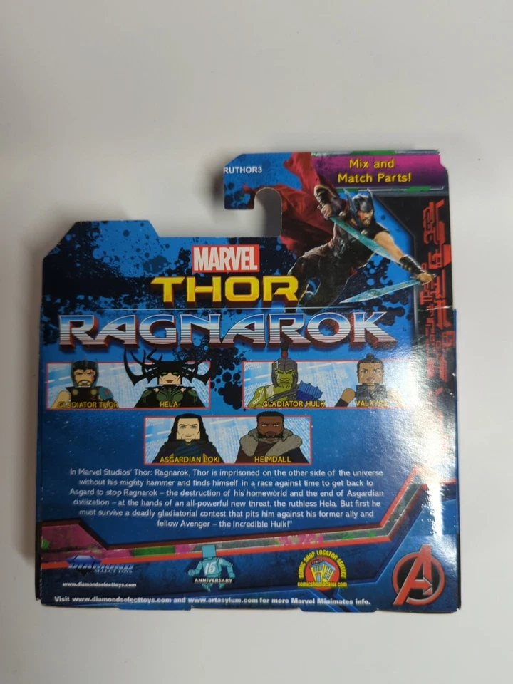 Marvel Minimates Thor Ragnarok Gladiador Thor y Hela Caja Sellada Foto 3 de 4