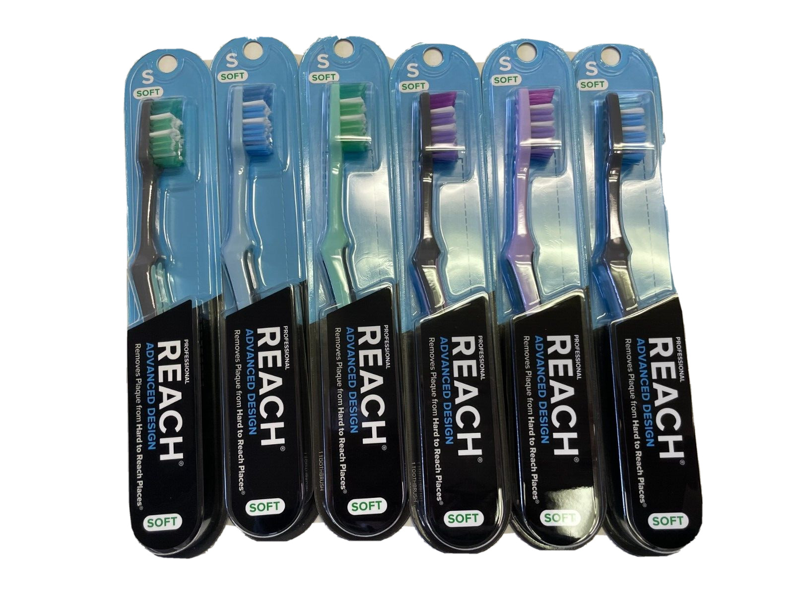 REACH Advanced Design Toothbrush Soft  Full Head #7212 ToothBrush ( Pack of 6 )