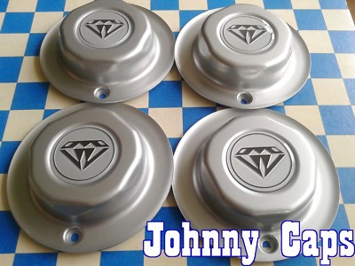 AZEV Wheels NEW SILVER Center Cap # 00 Custom Wheel Metal Center Caps (SET of 4)
