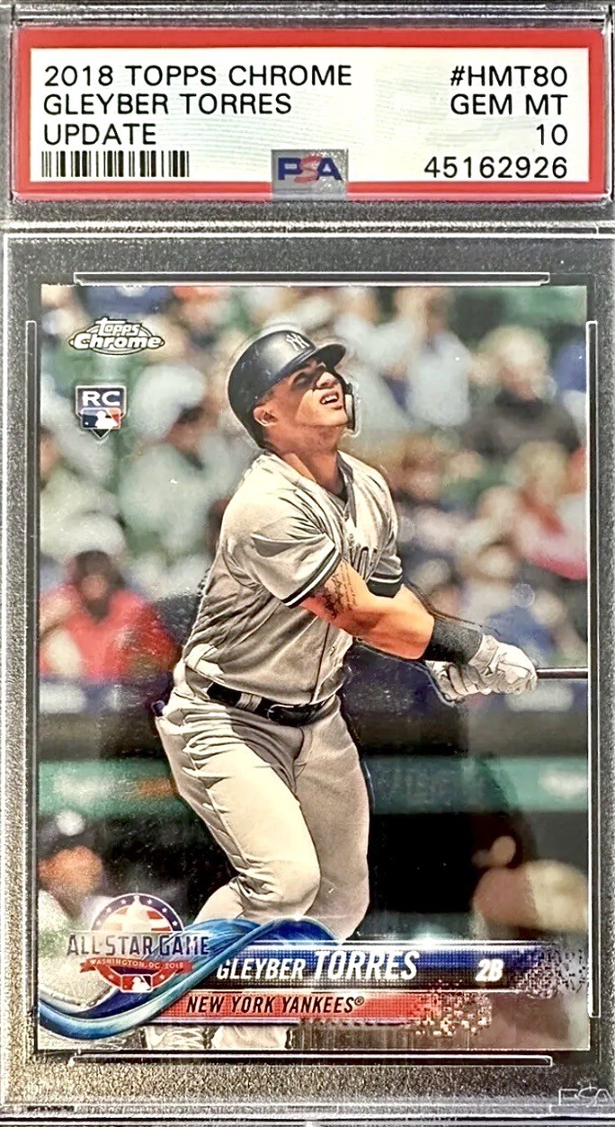 Gleyber Torres - 2018 Topps Chrome Update #HMT80 RC Rookie PSA 10 Gem Mint