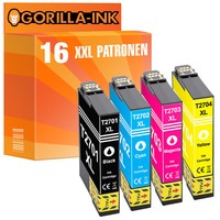 16Er Set Patronen Xxl FüR Epson Workforce WF-7210 Dtw WF-7610 Dwf WF-7615 Dwf