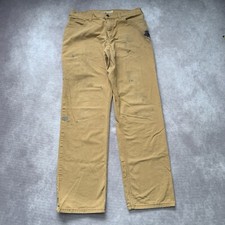 Vintage Carhartt Relaxed Fit Pants Size 34x34 Tan Stained Carpenter Paint Brown