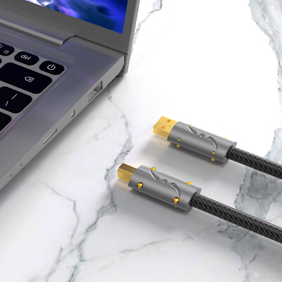 Viborg UC01 HI-End versilbert OFC USB Audio Kabel Audiophile USB AB A-B DAC