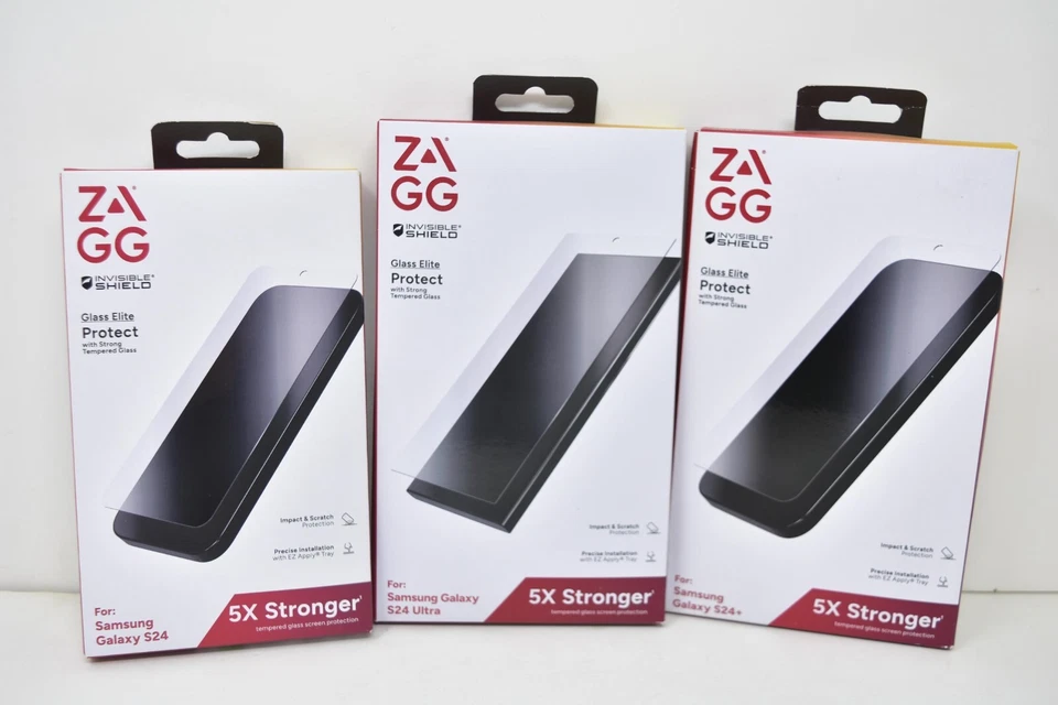 ZAGG Glass Elite Screen Protector for Samsung Galaxy S24, S24+, S24 Ultra - NEW