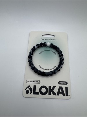 Lokai water from everest mud from the dead sea black marble Size Medium