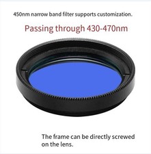 450nm Blue Narrow Bandpass Filter OD3 High Transmission AR Coated Glass Filter