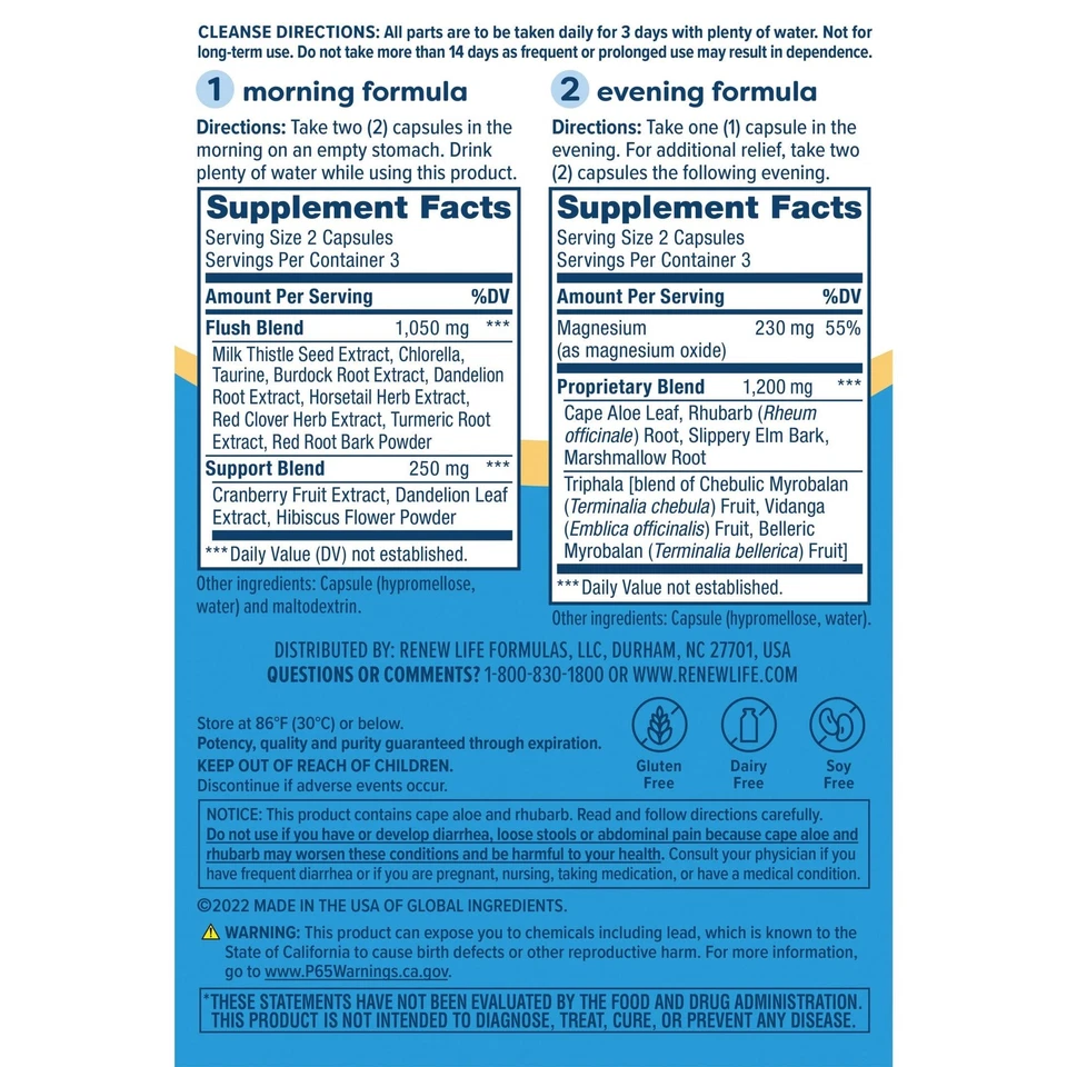Renew Life Total Body Reset adulto suplemento de limpieza de 3 días, 12 unidades Foto 4 de 4