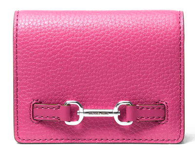  Michael Kors Carson Small Pebbled Leather Snap Wallet - Dragonfruit Pink - NWT