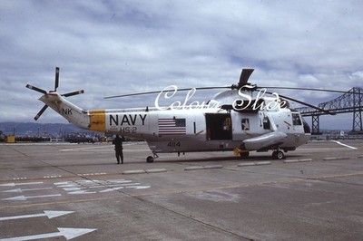 US Navy SH-3D Sea King 154114, Treasure Is 5.79, Farbdia, Fliegerflugzeug