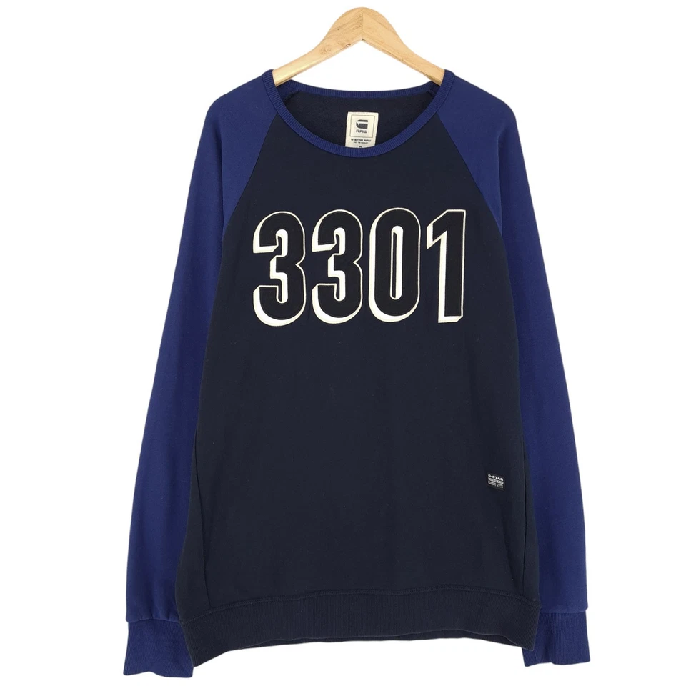 G-Star Sweatshirt Enfilé Homme Noir Mezard Coton Ye5 Taille XL - Photo 1/4