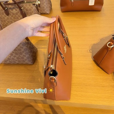 NWT Coach Georgia Satchel Bag Smooth grain Leather CBM11 Gold/Tan