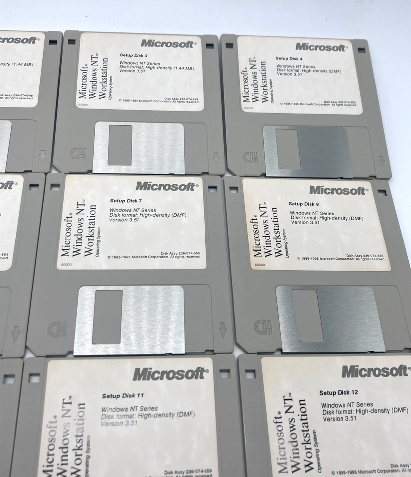 22 Vintage Microsoft Windows NT Workstation Version 3.51 - Set Up ...