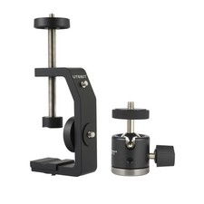 UTEBIT Super Clamp Mount with Mini Ball Head Mount, 1/4 Screw Hot 90mm, Black