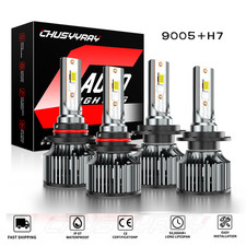 4pcs Led Headlight Ulbs Hilo Beam 6500k For Mazda Protege5 2002-2003