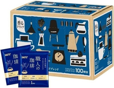 UCC Craftsman's Coffee Drip 100 Bags Mild blend of mellow taste Dark Roast new